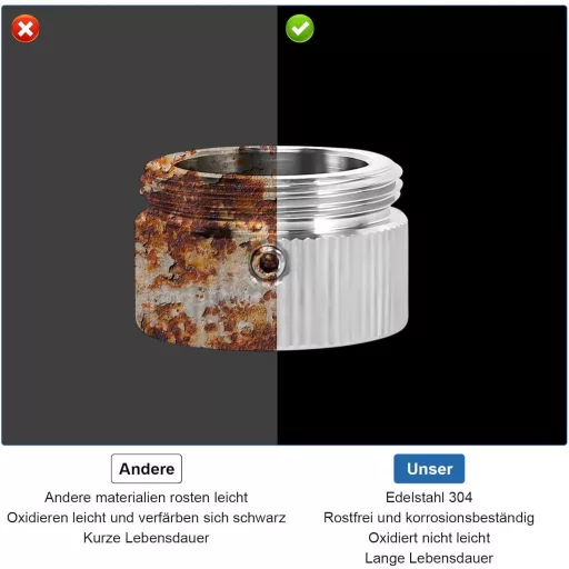 Adaptor robinet termostatat pentru calorifer Prota M30x1.5, oțel inoxidabil, 4 bucăți, adaptor supapă de încălzire