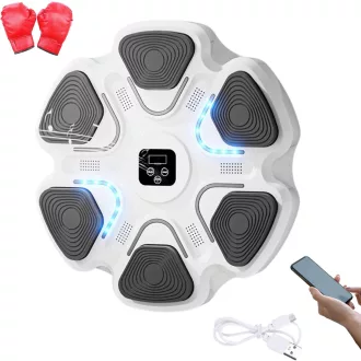   Vicyol S&D LED-es Falra Szerelhető Boxzsák Bluetooth Zenével 9 Mód 37x37cm