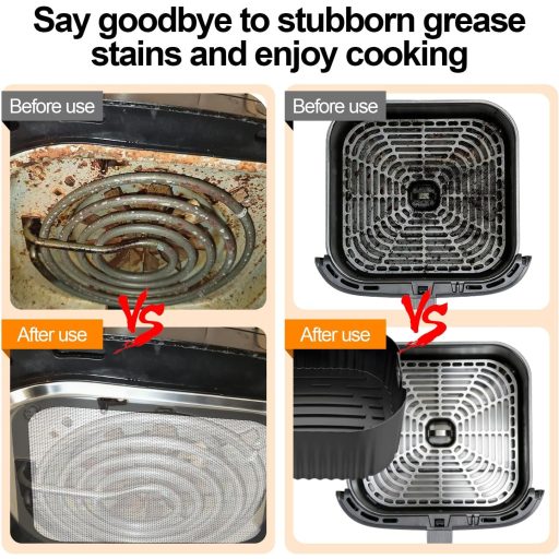 Dbuwqips 4 részes légfritőz kiegészítő szett Cosori Turbo Tower Pro-hoz szilikon sütőformákkal