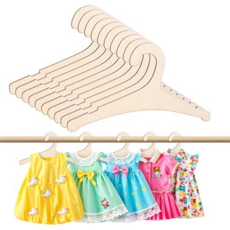   Nogeqi 10 db gyerek fa ruhaakasztó, csúszásmentes, baba ruhákhoz, tartós