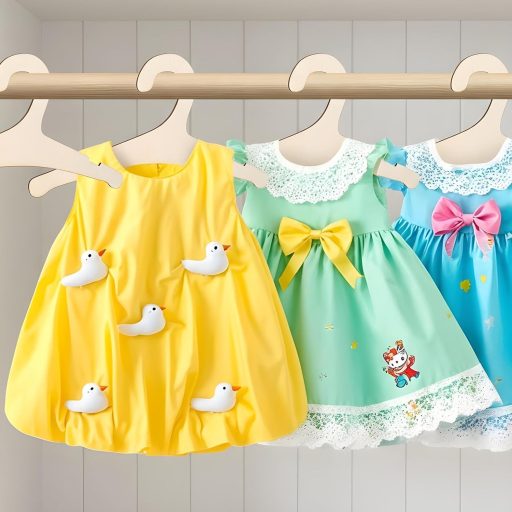 Nogeqi 10 db gyerek fa ruhaakasztó, csúszásmentes, baba ruhákhoz, tartós