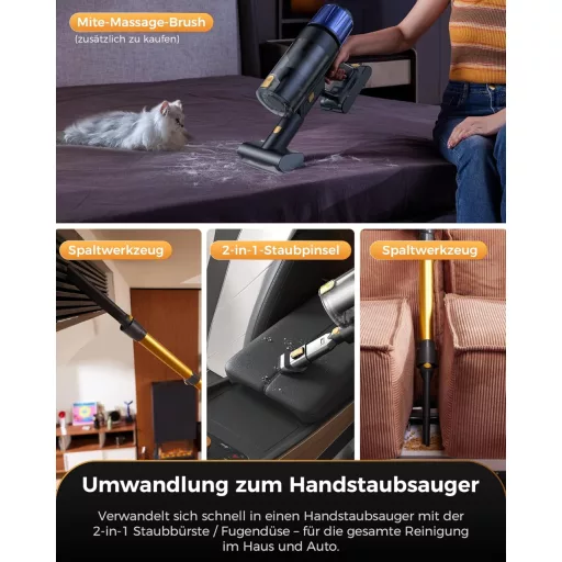 Proscenic P15 Vezeték nélküli porszívó 70 perc üzemidő 55 kPa teljesítmény