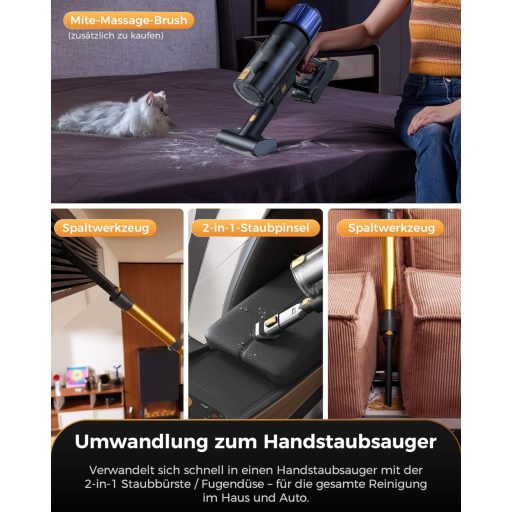 Proscenic P15 Vezeték nélküli porszívó 70 perc üzemidő 55 kPa teljesítmény