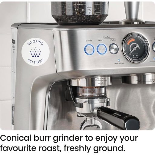 Chefman Crema Supreme 15 bar espresso kávéfőző tejhabosítóval és kávéőrlővel