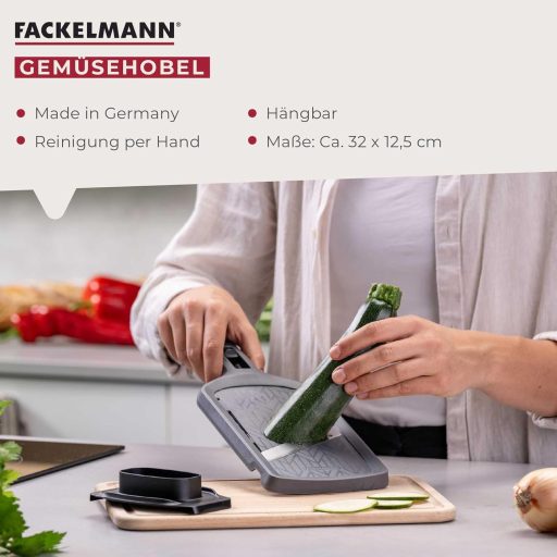 Fackelmann rozsdamentes zöldségvágó 4 fokozatú szeletelővel és maradék tartóval