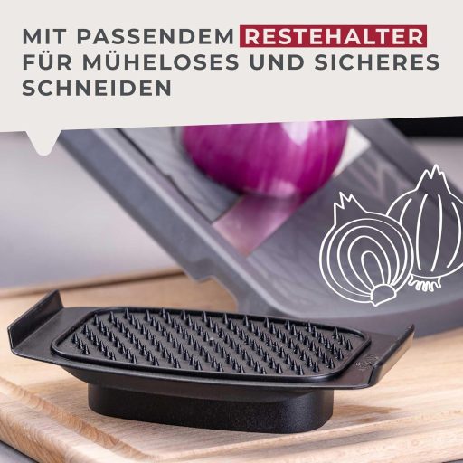 Fackelmann rozsdamentes zöldségvágó 4 fokozatú szeletelővel és maradék tartóval