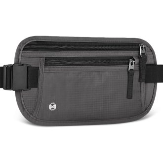   Aucuu RFID védelmes utazási pénztárca, lapos rejtett övtáska férfiaknak és nőknek