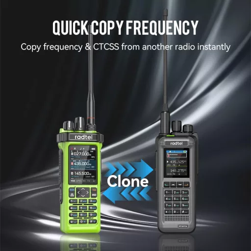 Radtel RT-950 PRO amatőr rádió GPS/APRS 10W walkie talkie zöld + programozó kábel