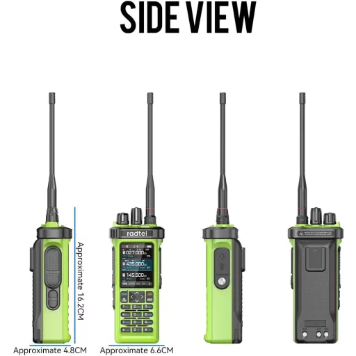 Radtel RT-950 PRO amatőr rádió GPS/APRS 10W walkie talkie zöld + programozó kábel