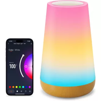   Auxmir Smart Éjjeli Lámpa RGBICWW WiFi Alexa Google Vezérlés Dimmer