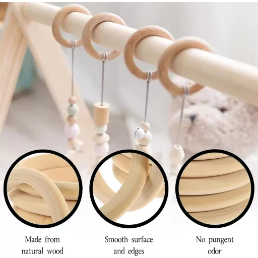 VTYTZZ 8 db Fa Gyűrű 10 cm Natúr Fa Makramé Gyűrű DIY Ékszer Karkötő Függöny
