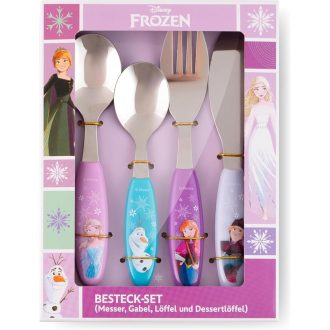   p:os Frozen 4 részes ABS evőeszköz szett, rózsaszín gyerekeknek
