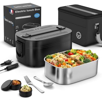   Wlikeit 100W elektromos ételmelegítő tál 1,5L autóhoz, 12V/24V/220V