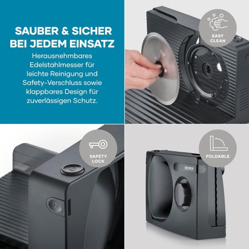 SEVERIN AS 9595 kenyér- és hússzeletelő állítható vágáserősséggel