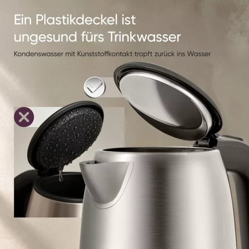Nerezová rýchlovarná kanvica COSORI 1,7 l, technológia Strix, 2200 W, rýchly ohrev