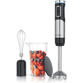   Arendo Akkumulátoros Kézi Mixer 200W Rozsdamentes Acél Turmixbot Habverő Készlet