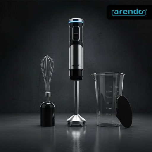 Arendo Akkumulátoros Kézi Mixer 200W Rozsdamentes Acél Turmixbot Habverő Készlet