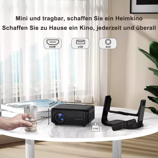 ONOAYO 4K Mini Projektor 25000 Lumena WiFi6 Bluetooth Kućno Kino