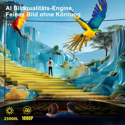 Mini Proiector ONOAYO 4K, 25000 Lumeni, WiFi6, Bluetooth, pentru Cinema Acasă