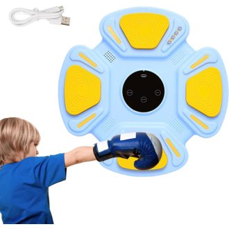   MAGIC SELECT Zenés Boxzsák Fali Edzőgép LED Fényekkel 3 Dallal Gyerekeknek Felnőtteknek