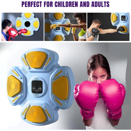 MAGIC SELECT Zenés Boxzsák Fali Edzőgép LED Fényekkel 3 Dallal Gyerekeknek Felnőtteknek