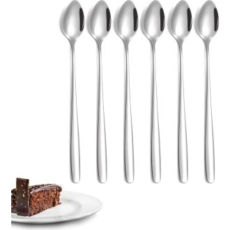   PARENCE 6 darabos hosszú desszert kanál szett 18,5 cm rozsdamentes acél gravírozott nyéllel