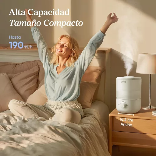 LEVOIT Baby Párásító 2.5L, 25 Órás Működés, Csendes 23dB, 360° Forgó Fúvóka