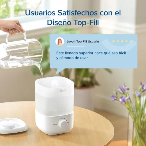 LEVOIT Baby Párásító 2.5L, 25 Órás Működés, Csendes 23dB, 360° Forgó Fúvóka
