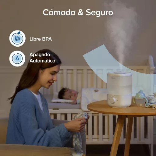 LEVOIT Baby Párásító 2.5L, 25 Órás Működés, Csendes 23dB, 360° Forgó Fúvóka