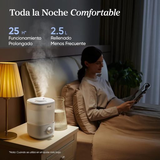 LEVOIT Baby Párásító 2.5L, 25 Órás Működés, Csendes 23dB, 360° Forgó Fúvóka