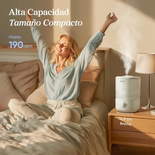 LEVOIT Baby Párásító 2.5L, 25 Órás Működés, Csendes 23dB, 360° Forgó Fúvóka