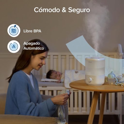LEVOIT Baby Párásító 2.5L, 25 Órás Működés, Csendes 23dB, 360° Forgó Fúvóka