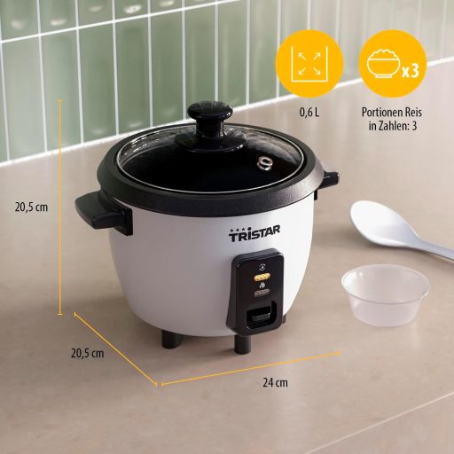 Tristar RK-6142 Rizsfőző 0,6L Tapadásmentes Belsővel Automata Melegítéssel