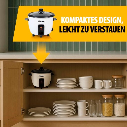Tristar RK-6142 Rizsfőző 0,6L Tapadásmentes Belsővel Automata Melegítéssel