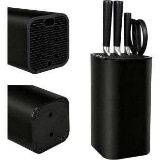  MFUSUL Fekete Kés Tartó 21 Részes Lecsapódó Funkcióval Konyhai Késtartó