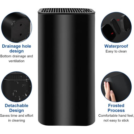 MFUSUL Fekete Kés Tartó 21 Részes Lecsapódó Funkcióval Konyhai Késtartó