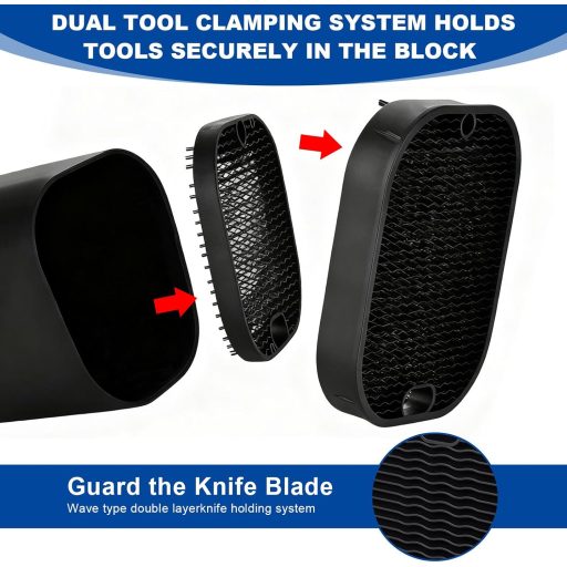 MFUSUL Fekete Kés Tartó 21 Részes Lecsapódó Funkcióval Konyhai Késtartó