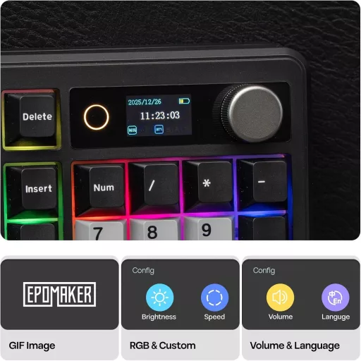 EPOMAKER TH99 PRO 96% Mehanička Gaming Tipkovnica RGB LED, Bežična 2.4GHz Bluetooth, Hot Swap, Crna