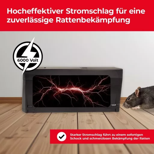 PROTECT HOME 6000V Elektromos Egércsapda Biztonságos Kártevőirtás
