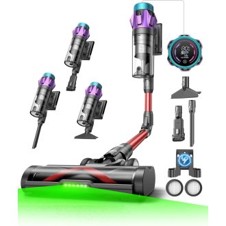   Ultenic 55000 Pa vezeték nélküli porszívó 80 perc üzemidő, 600W, érintőképernyő, állványos töltővel