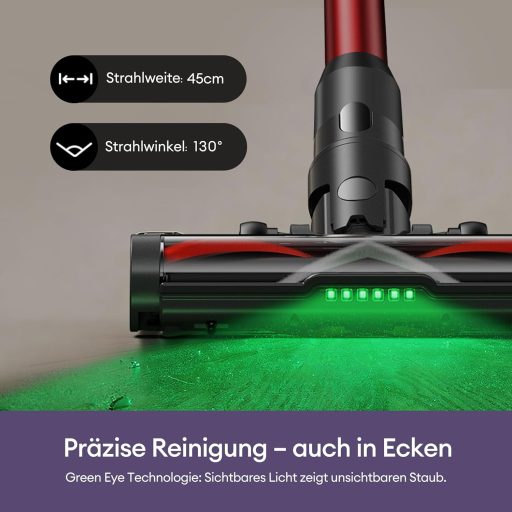 Ultenic 55000 Pa vezeték nélküli porszívó 80 perc üzemidő, 600W, érintőképernyő, állványos töltővel
