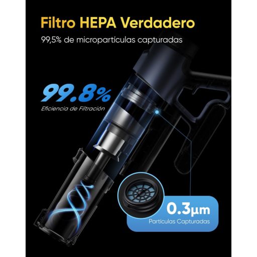 Vexilar V12 Akkumulátoros Porszívó 50 Min Üzemidő 450W LED Kijelzővel