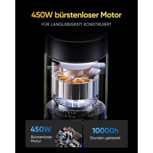 Vexilar V12 Akkumulátoros Porszívó 50 Min Üzemidő 450W LED Kijelzővel