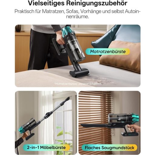 Vexilar V15Max Vezeték Nélküli Porszívó Mop Funkcióval, 55KPA, 60 Perc Üzemidő