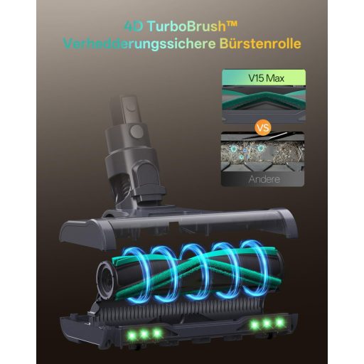 Vexilar V15Max Vezeték Nélküli Porszívó Mop Funkcióval, 55KPA, 60 Perc Üzemidő