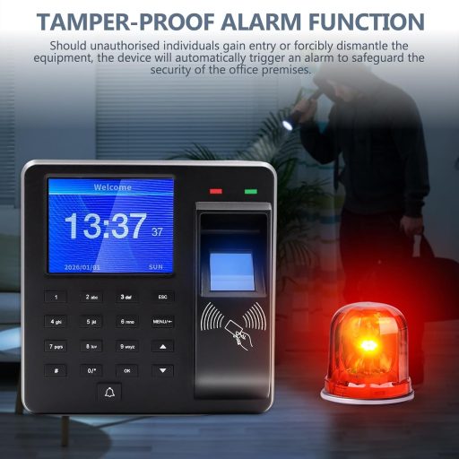 Kocusu 3in1 Ujjlenyomat Órajelenléti Gép 10 Kártyával 1000 Felhasználóhoz