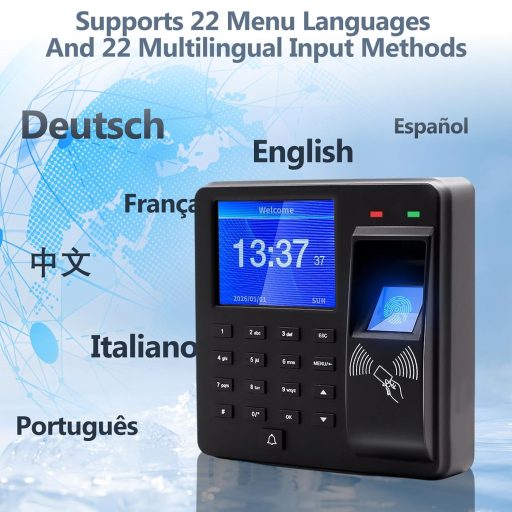 Sistem de pontaj Kocusu 3in1 cu amprentă, cu 10 carduri pentru 1000 de utilizatori