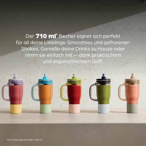 Ninja BlendBoss Turmixgép Hordozható Pohárral, 3 Automata Mód, Kő Szín