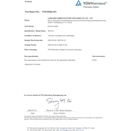 Sikida 1.8L üveg vízforraló LED világítással, 360° forgatható alap, BPA-mentes