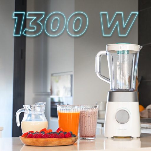 Cecotec 1300W Titanium Turmixgép 1.5L Kancsóval, 20000 RPM, 4 Titán Penge